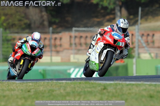 2009-09-27 Imola 1064 Acque minerali - Supersport - Warm Up - Massimo Roccoli - Honda CBR600RR
